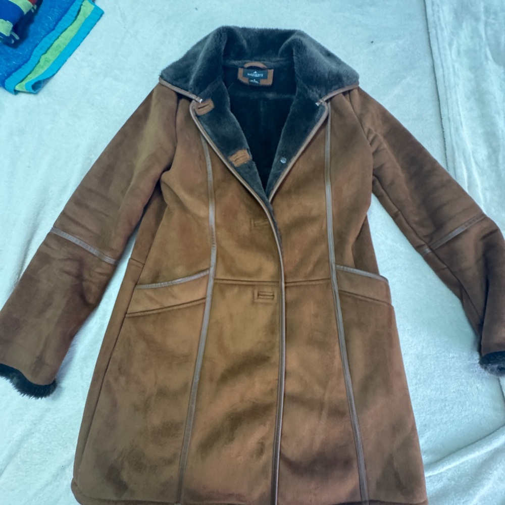 Brown Shearling Coat - image 4